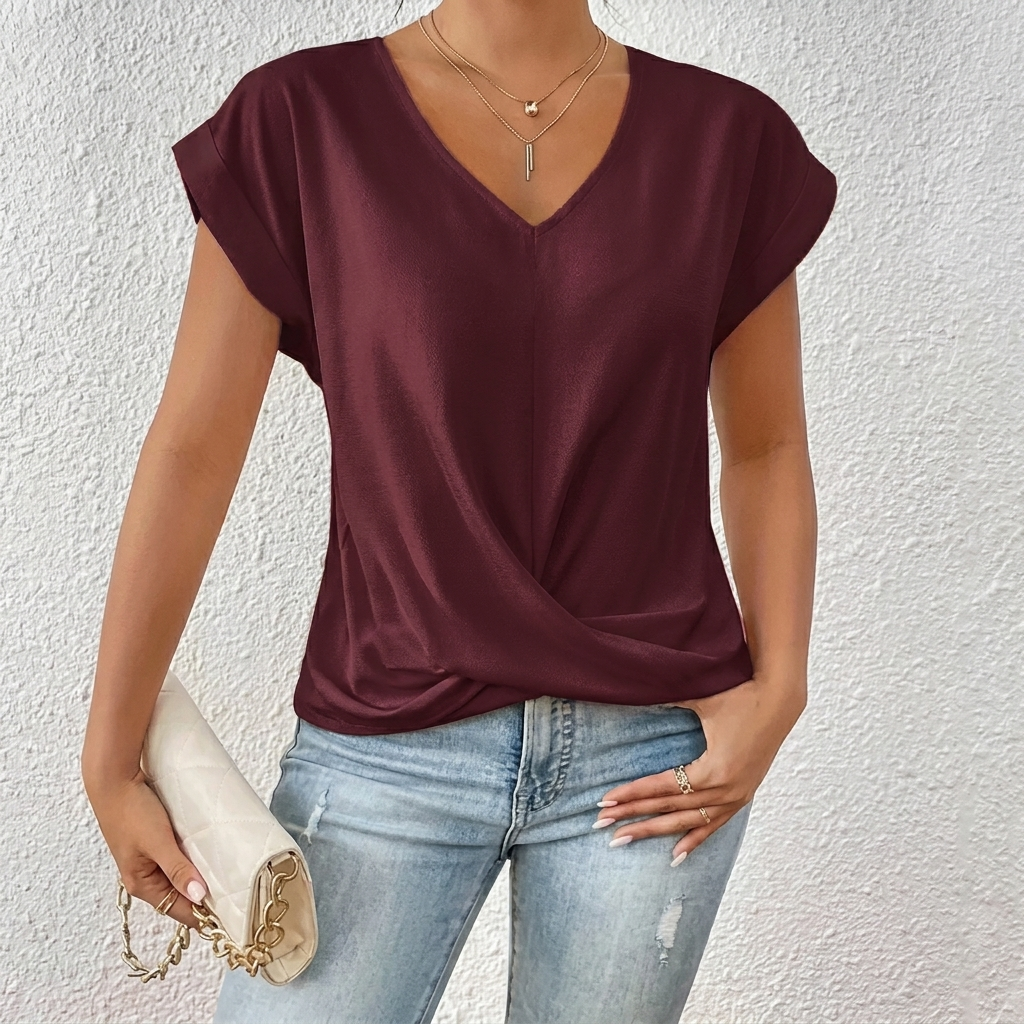 Women’s V-Neck Short Sleeve Top