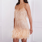 Women’s Sequin Tassel Mini Dress