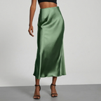 Women's Slim Fit Straight Midi Skirt
