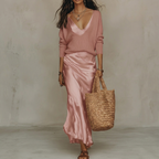 Women’s Luxury Style Maxi Dress Co-Ord Set
