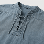 Maqiato | Men's Relaxed Denim Lace-Up Shirt
