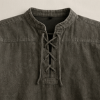 Maqiato | Men's Relaxed Denim Lace-Up Shirt