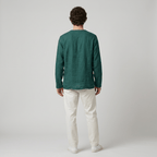Maqiato | Men's Relaxed Linen-Blend Lace-Up Shirt