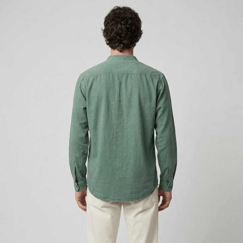 Maqiato | Men's Relaxed Denim Lace-Up Shirt