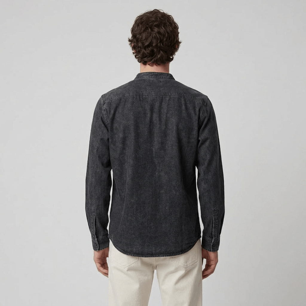 Maqiato | Men's Relaxed Denim Lace-Up Shirt