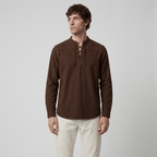 Maqiato | Men's Relaxed Denim Lace-Up Shirt