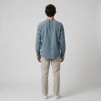 Maqiato | Men's Relaxed Denim Lace-Up Shirt