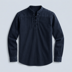 Maqiato | Men's Relaxed Denim Lace-Up Shirt