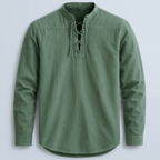 Maqiato | Men's Relaxed Denim Lace-Up Shirt