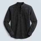 Maqiato | Men's Relaxed Denim Lace-Up Shirt