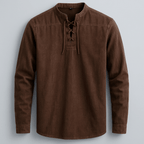 Maqiato | Men's Relaxed Denim Lace-Up Shirt