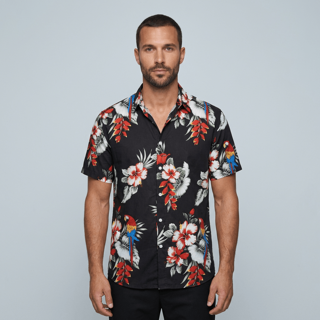 Maqiato | Men's Short Sleeve Tropical Floral Shirt