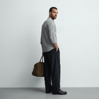 Maqiato | Men's Relaxed Striped Stand Collar Shirt