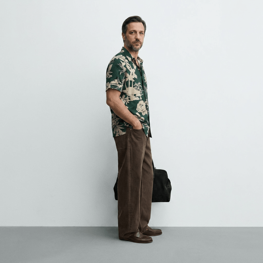 Maqiato | Men's Short Sleeve Tropical Floral Shirt