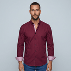 Maqiato | Men's Slim Fit Contrast Trim Button Down Shirt