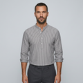 Maqiato | Men's Relaxed Striped Stand Collar Shirt