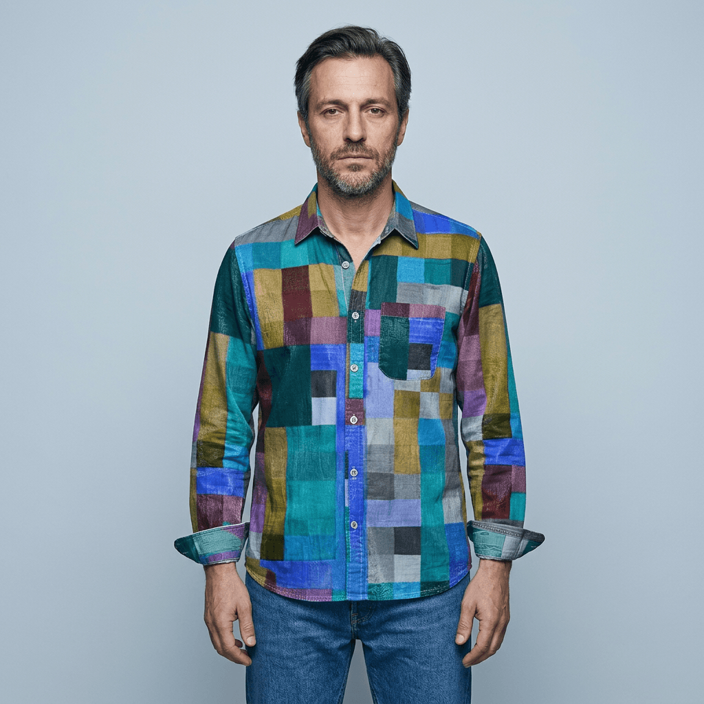 Maqiato | Men's Relaxed Colorblock Shirt