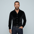 Maqiato | Men's Slim Fit Velvet Shirt