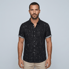 Maqiato | Men's Regular Fit Printed Henley Shirt