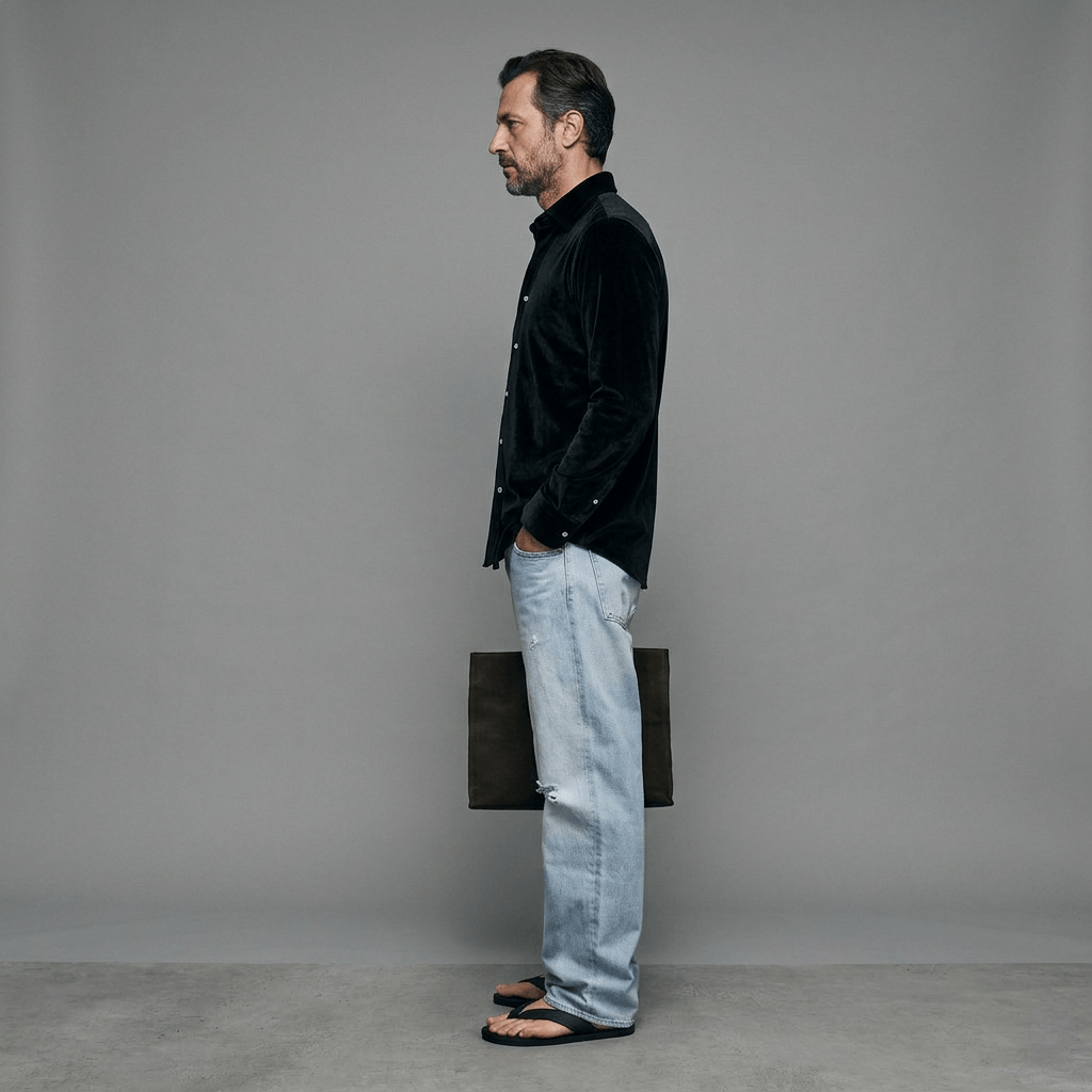 Maqiato | Men's Slim Fit Velvet Shirt