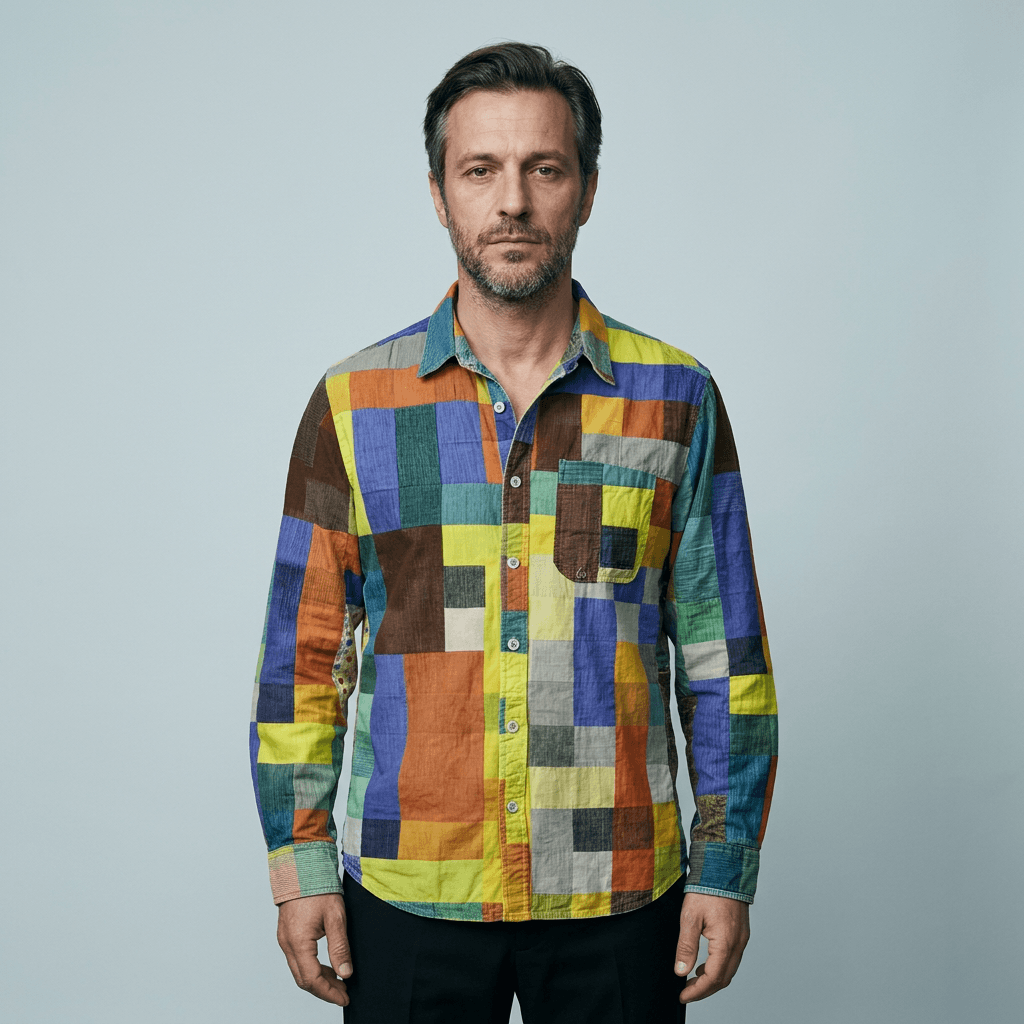 Maqiato | Men's Relaxed Colorblock Shirt