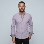 Maqiato | Men's Slim Fit Contrast Trim Button Down Shirt