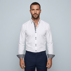 Maqiato | Men's Slim Fit Contrast Trim Button Down Shirt