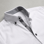 Maqiato | Men's Slim Fit Contrast Trim Button Down Shirt
