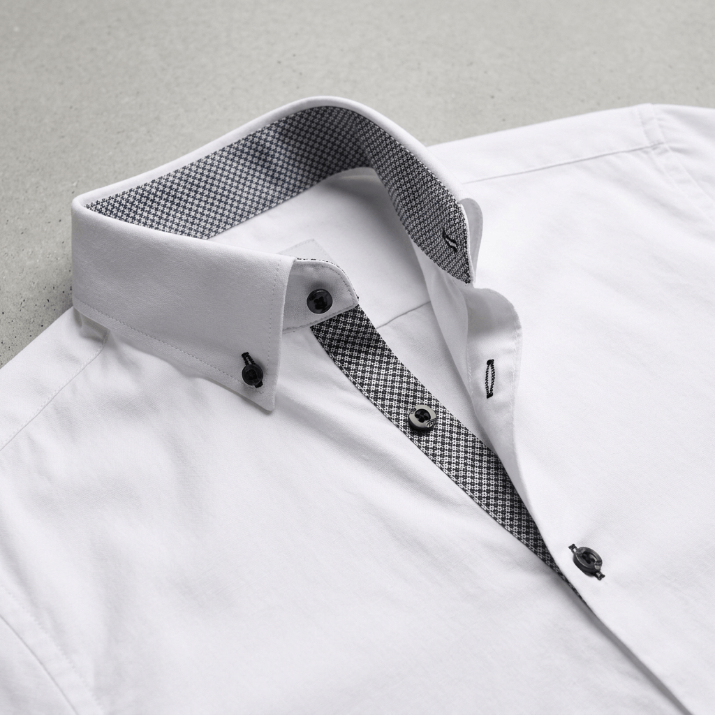 Maqiato | Men's Slim Fit Contrast Trim Button Down Shirt