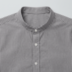 Maqiato | Men's Relaxed Striped Stand Collar Shirt