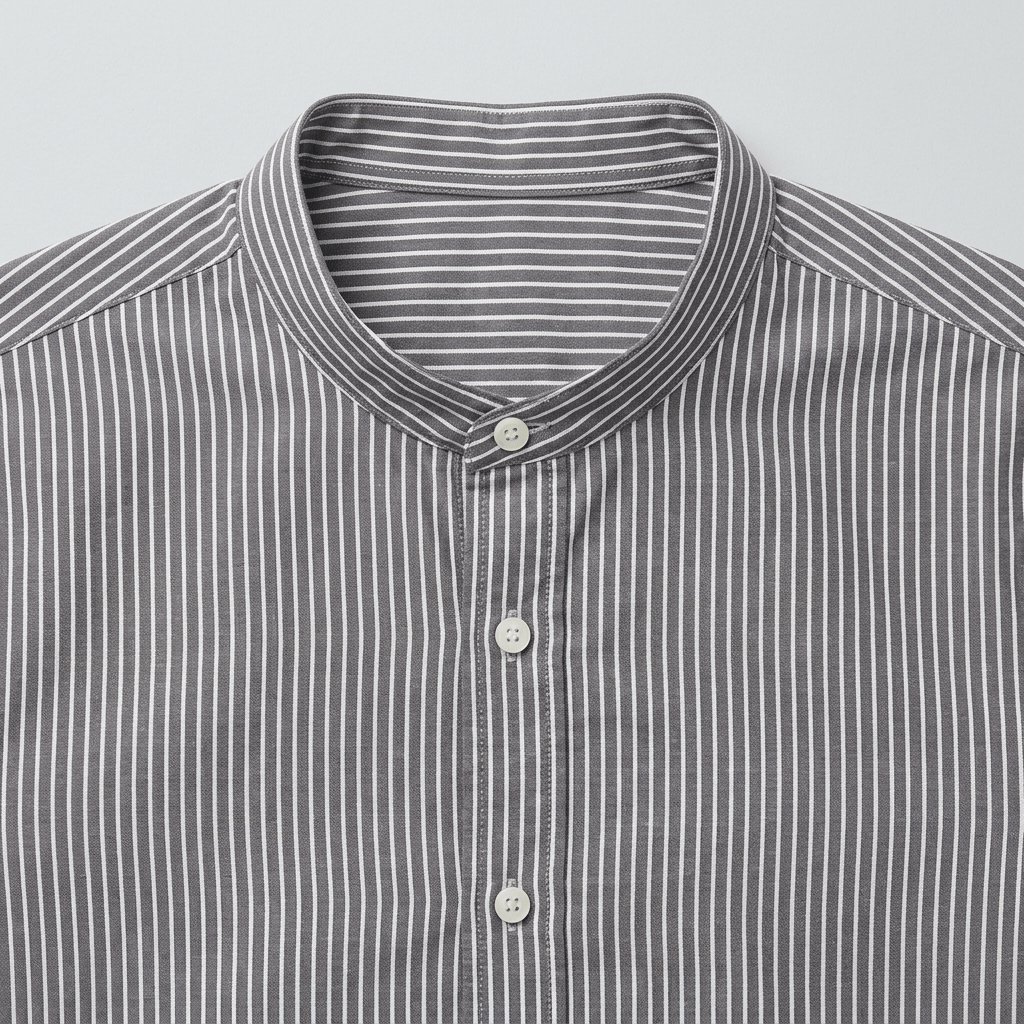 Maqiato | Men's Relaxed Striped Stand Collar Shirt