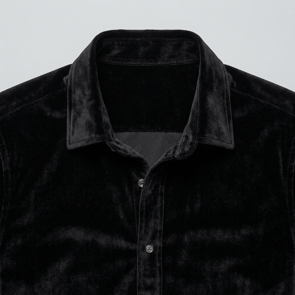 Maqiato | Men's Slim Fit Velvet Shirt