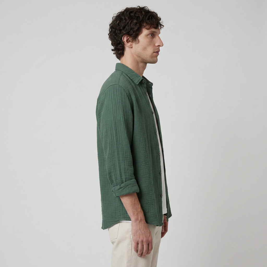 Maqiato | Men's Relaxed Cotton Button-Down Shirt
