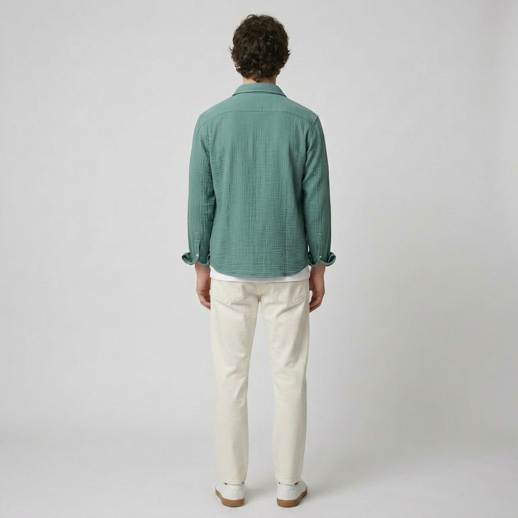 Maqiato | Men's Relaxed Cotton Button-Down Shirt