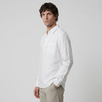 Maqiato | Men's Relaxed Linen-Blend Popover Shirt