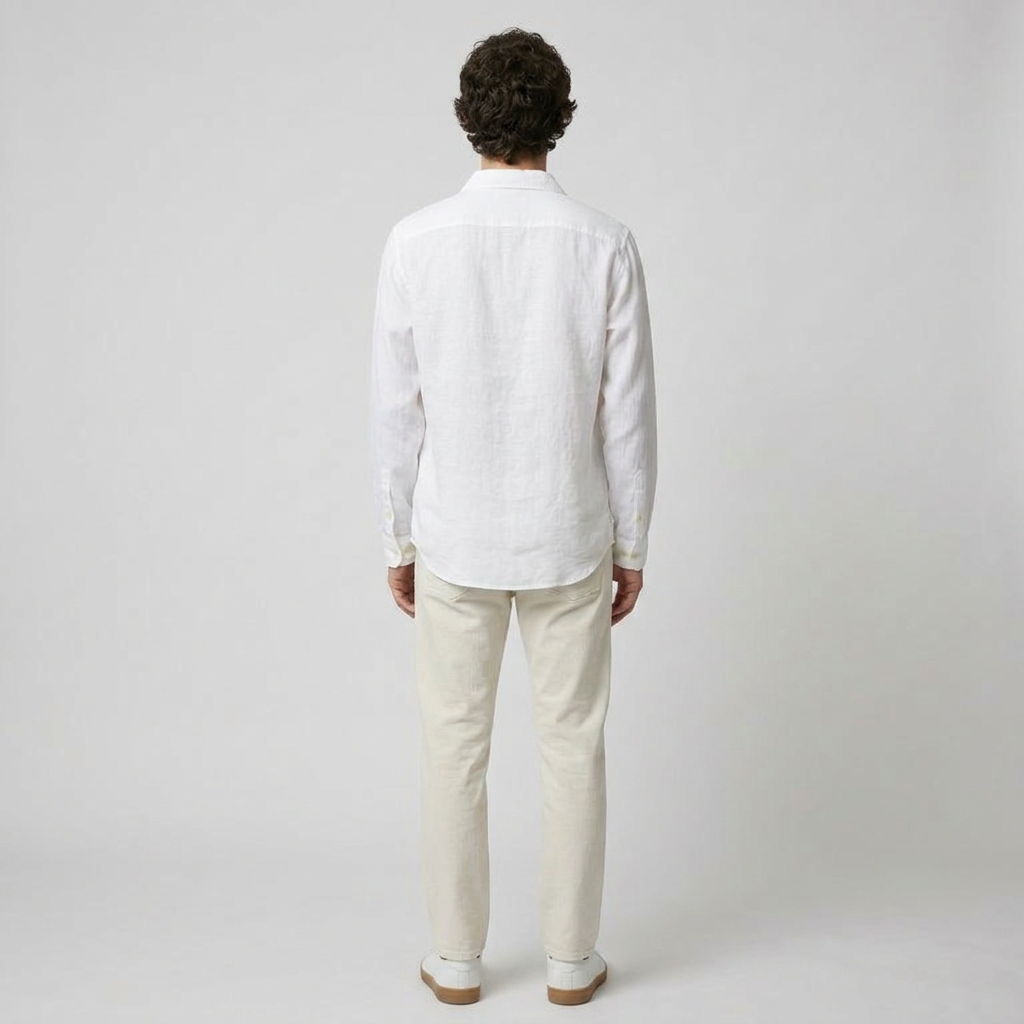 Maqiato | Men's Relaxed Linen-Blend Popover Shirt