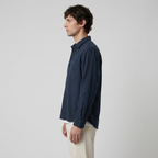 Maqiato | Men's Relaxed Linen-Blend Popover Shirt