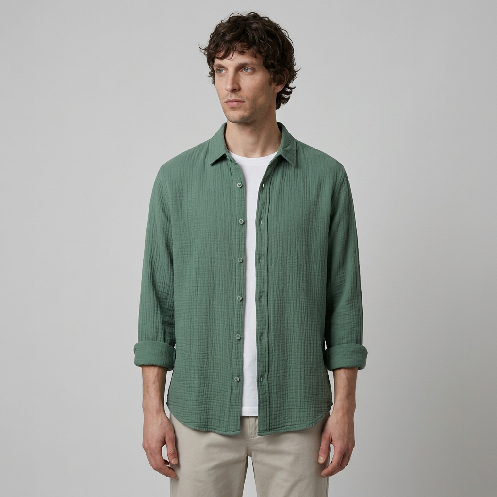 Maqiato | Men's Relaxed Cotton Button-Down Shirt