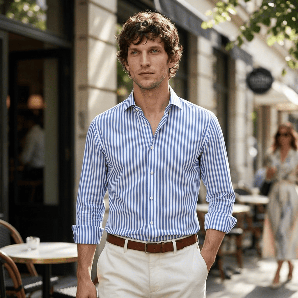 Maqiato | Men's Slim Fit Striped Shirt