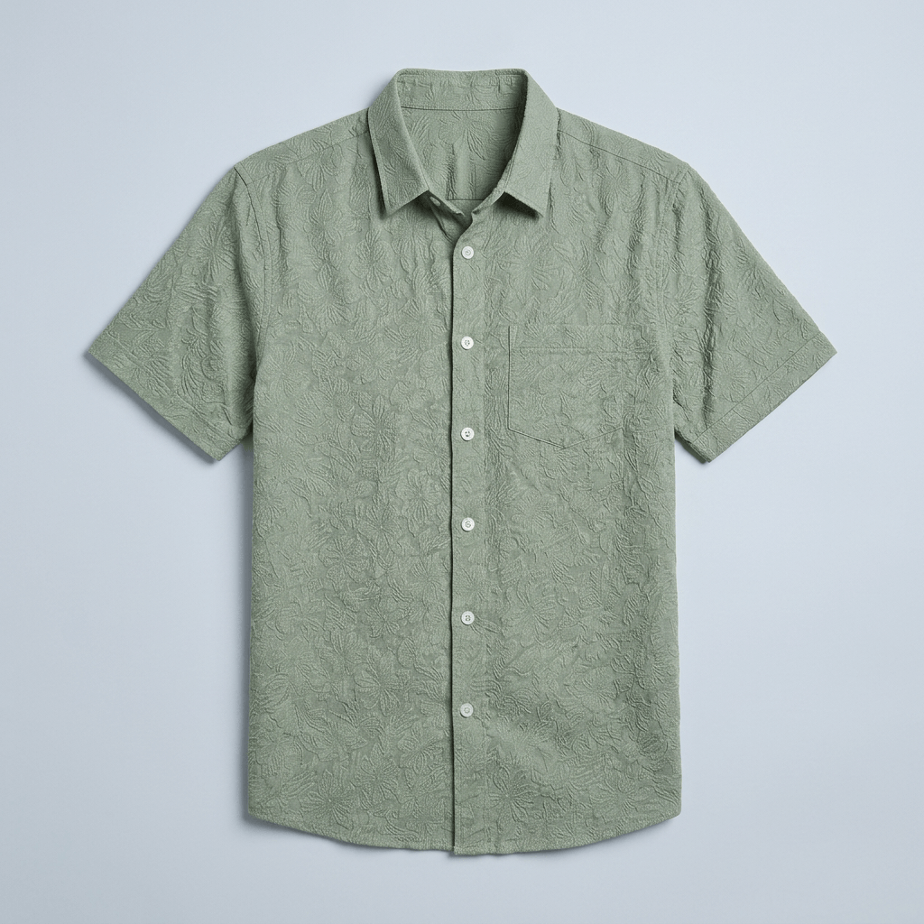 Maqiato | Breathable floral short sleeve shirt