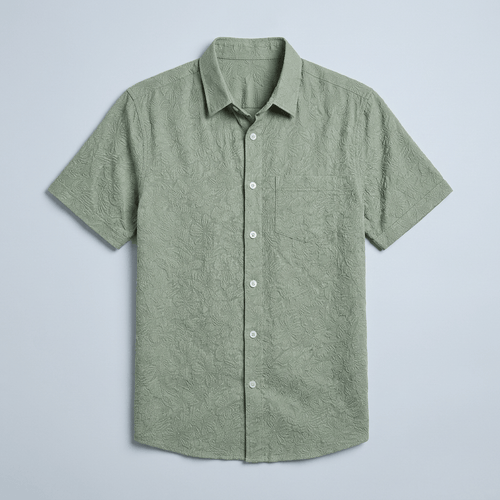 Maqiato | Breathable floral short sleeve shirt