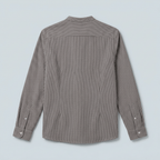 Maqiato | Men's Relaxed Striped Stand Collar Shirt