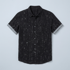 Maqiato | Men's Regular Fit Printed Henley Shirt