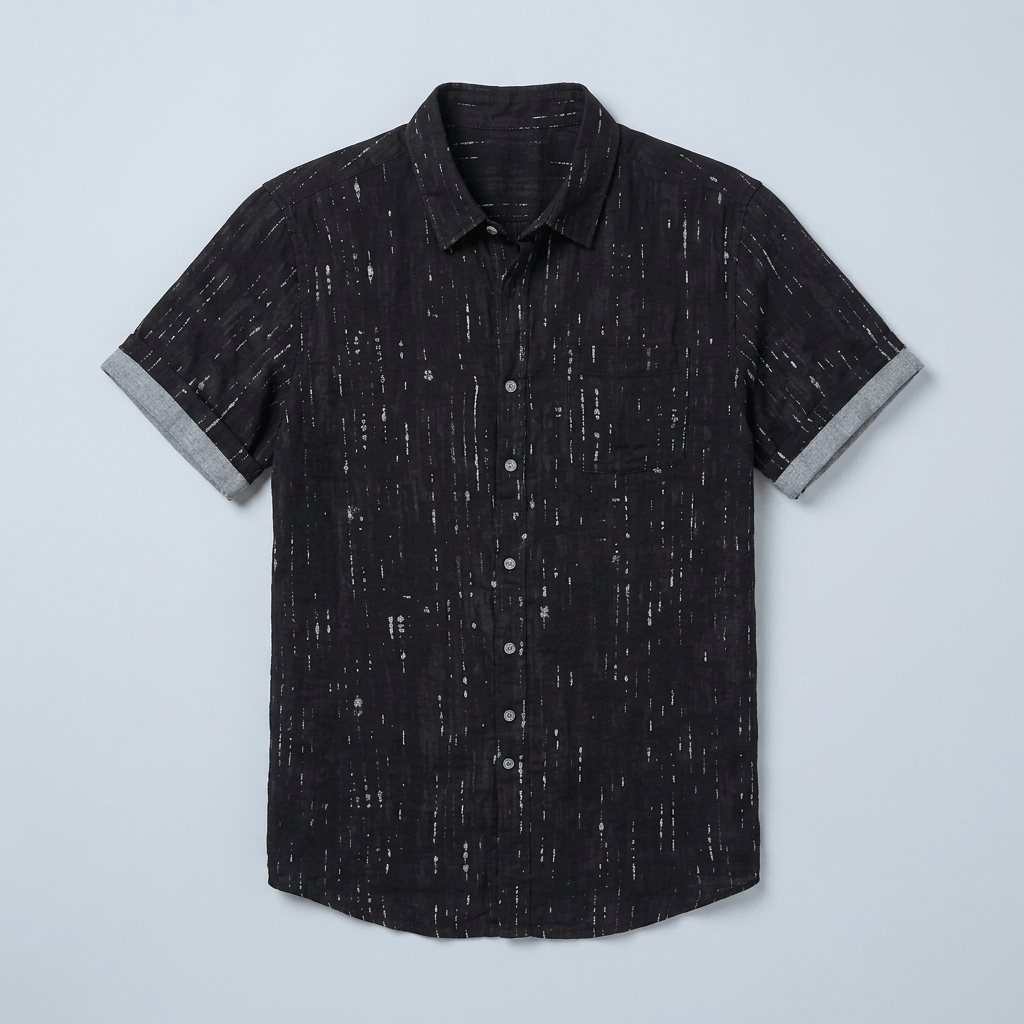Maqiato | Men's Regular Fit Printed Henley Shirt