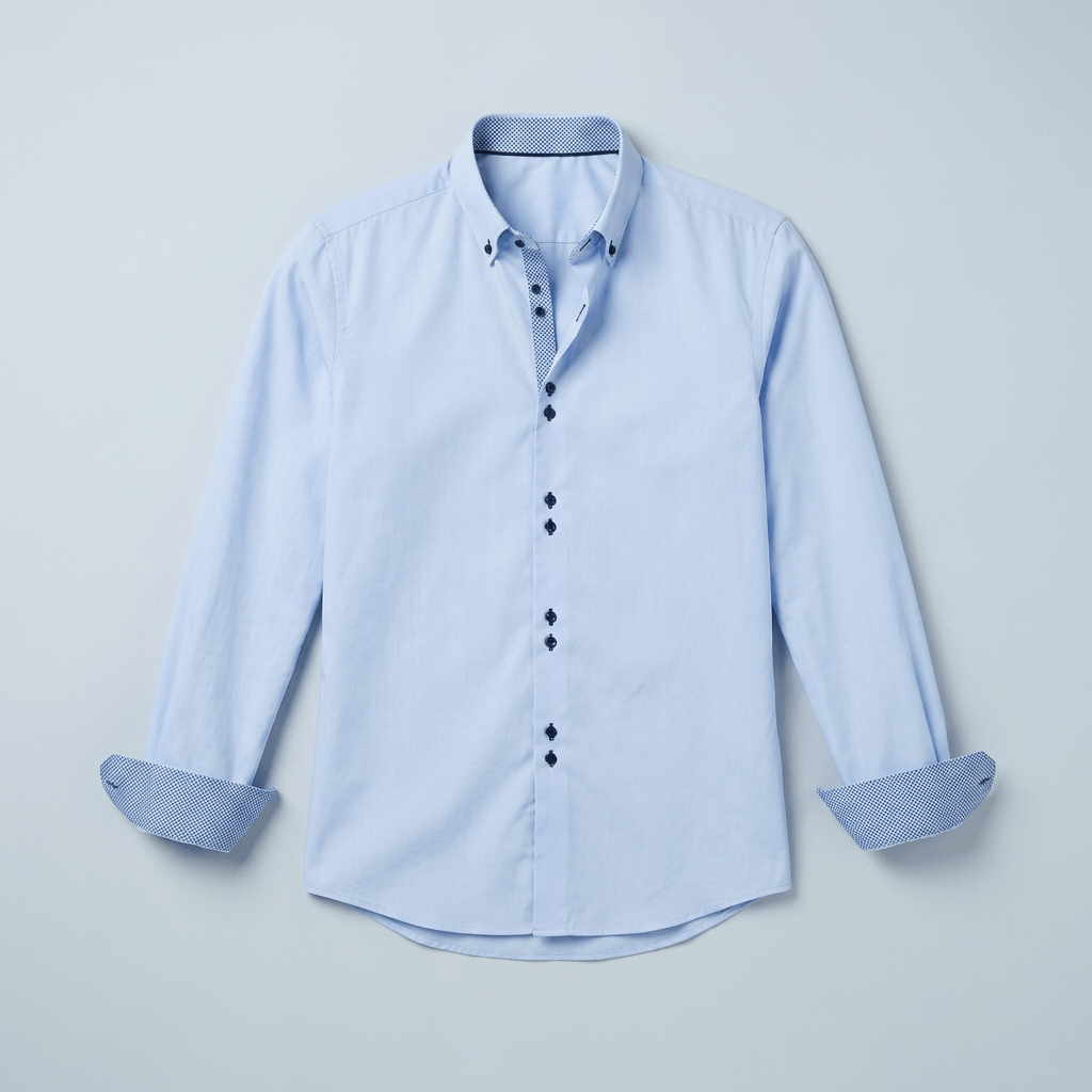 Maqiato | Men's Slim Fit Contrast Trim Button Down Shirt