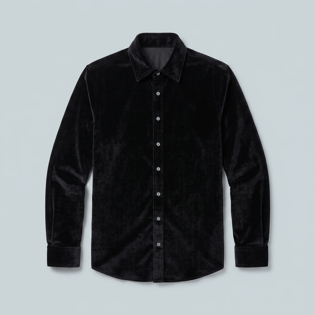 Maqiato | Men's Slim Fit Velvet Shirt