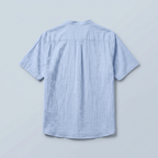 Maqiato | Men's Relaxed Linen Mandarin Collar Shirt