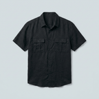 Maqiato | Men's Relaxed Linen Blend Camp Collar Shirt