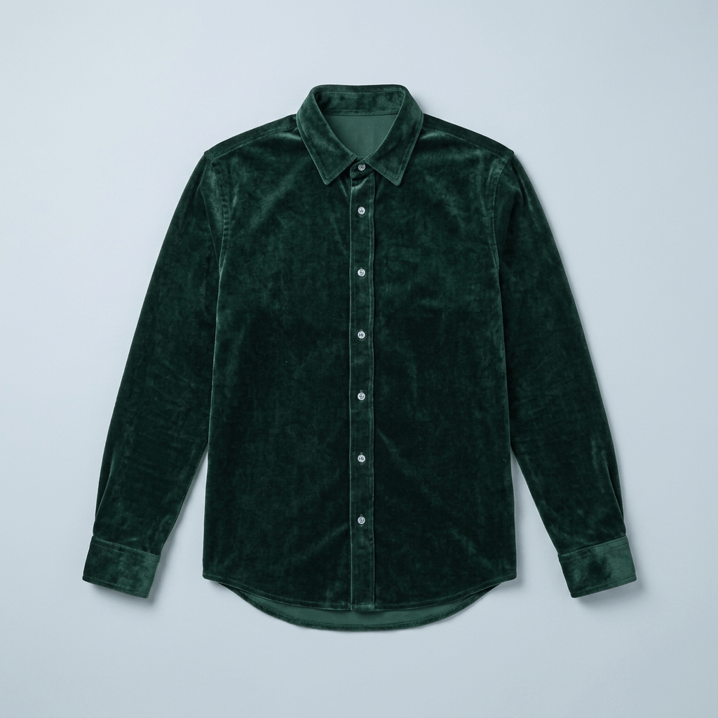 Maqiato | Men's Slim Fit Velvet Shirt