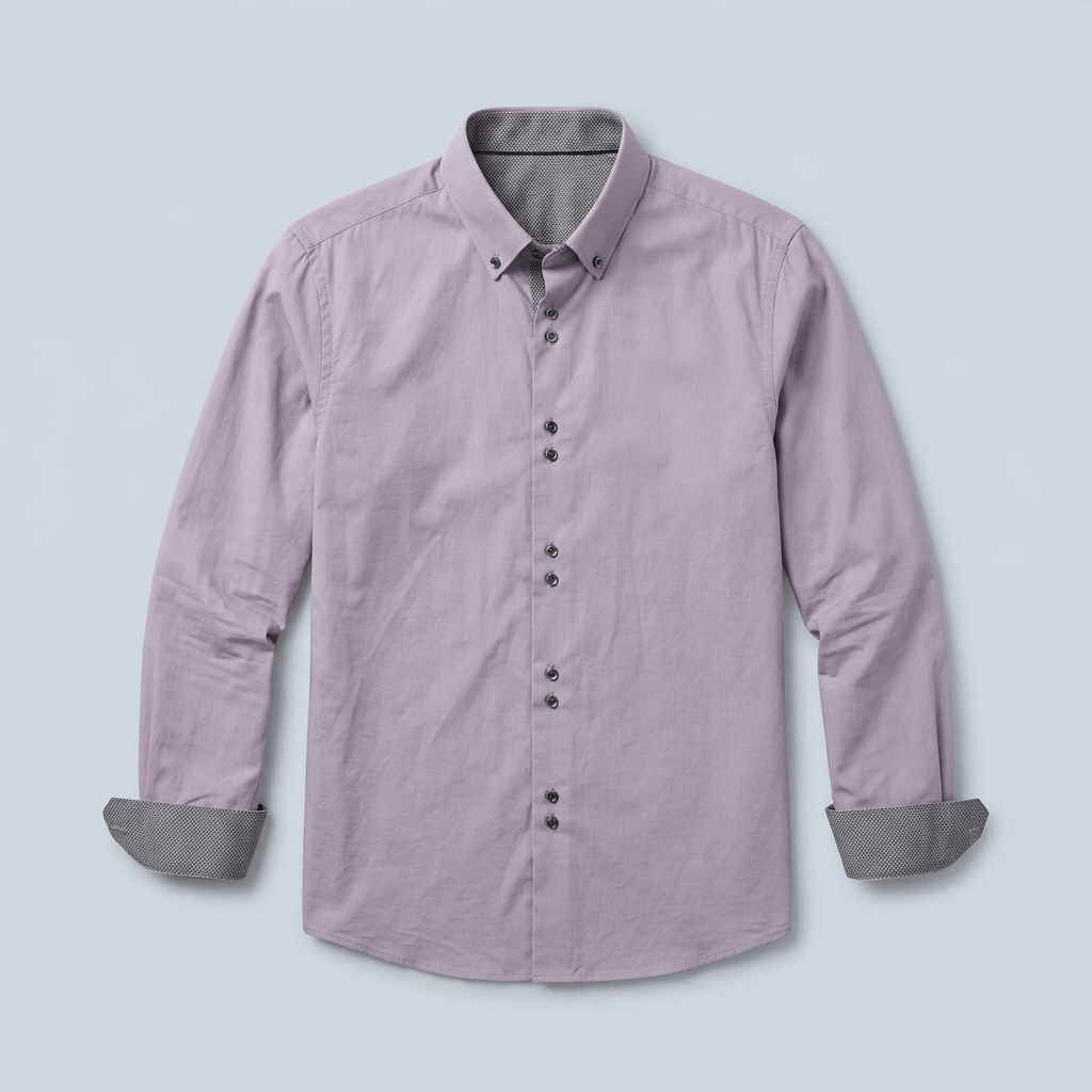 Maqiato | Men's Slim Fit Contrast Trim Button Down Shirt